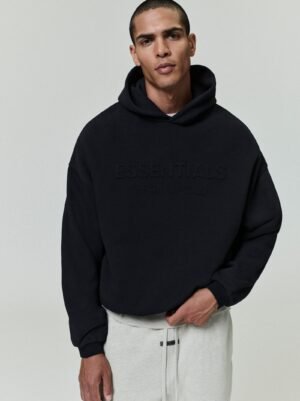Detailed views of the authentic 2026 Essentials collegiate hoodie featuring high-definition chest print and premium fleece, managed by Zizzle LLC.