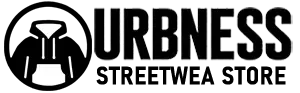 Official black and white logo for Urbness Streetwear Store, featuring a hoodie icon and bold typography, representing the authorized retailer managed by Zizzle LLC.